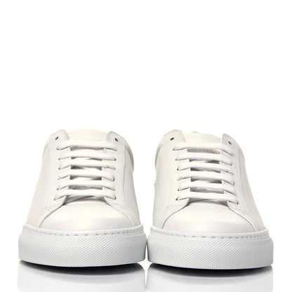 Givenchy Calfskin Reverse Logo Womens Urban Street Sneakers 37 White Silver 2 of 10
