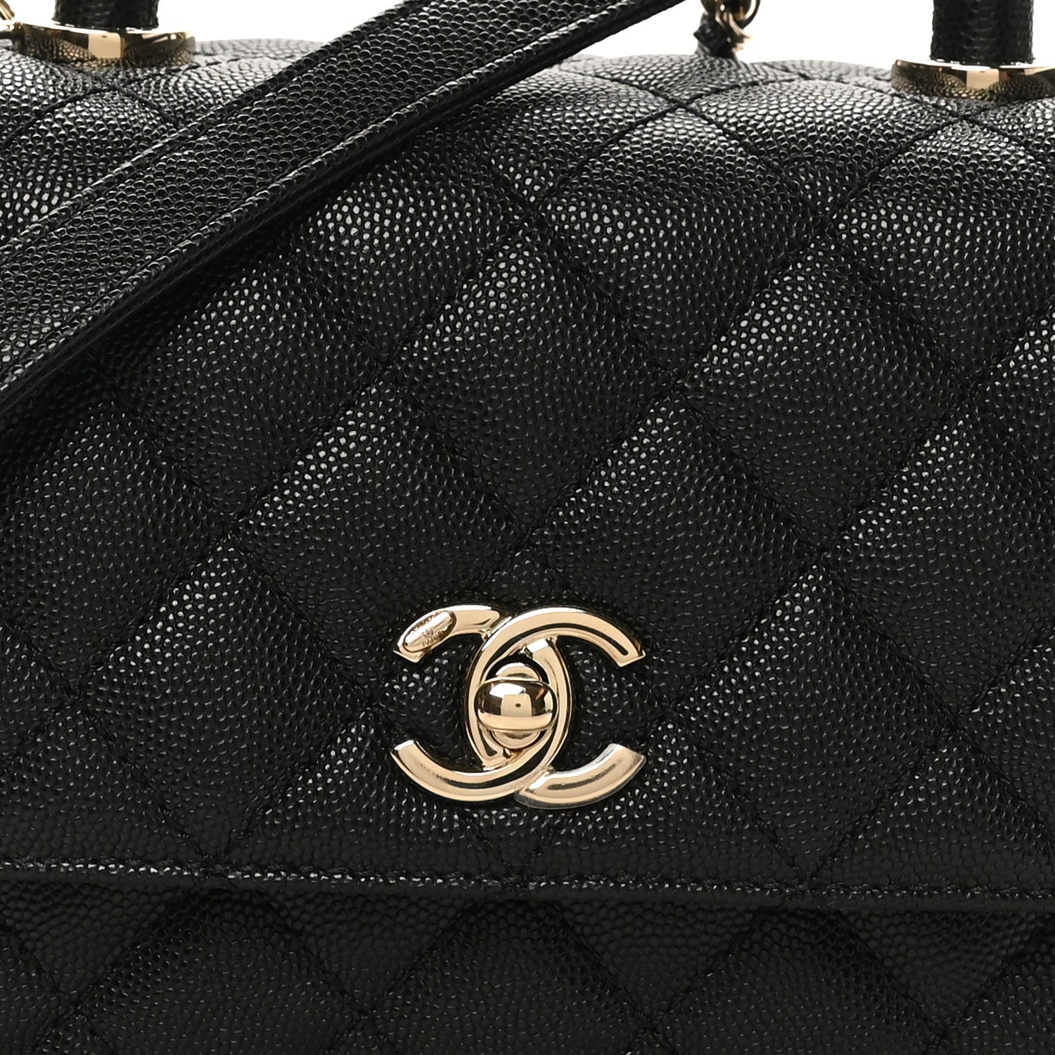 Chanel Caviar Quilted Mini Coco Handle Flap Black Black 8 of 10