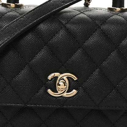 Chanel Caviar Quilted Mini Coco Handle Flap Black Black 8 of 10