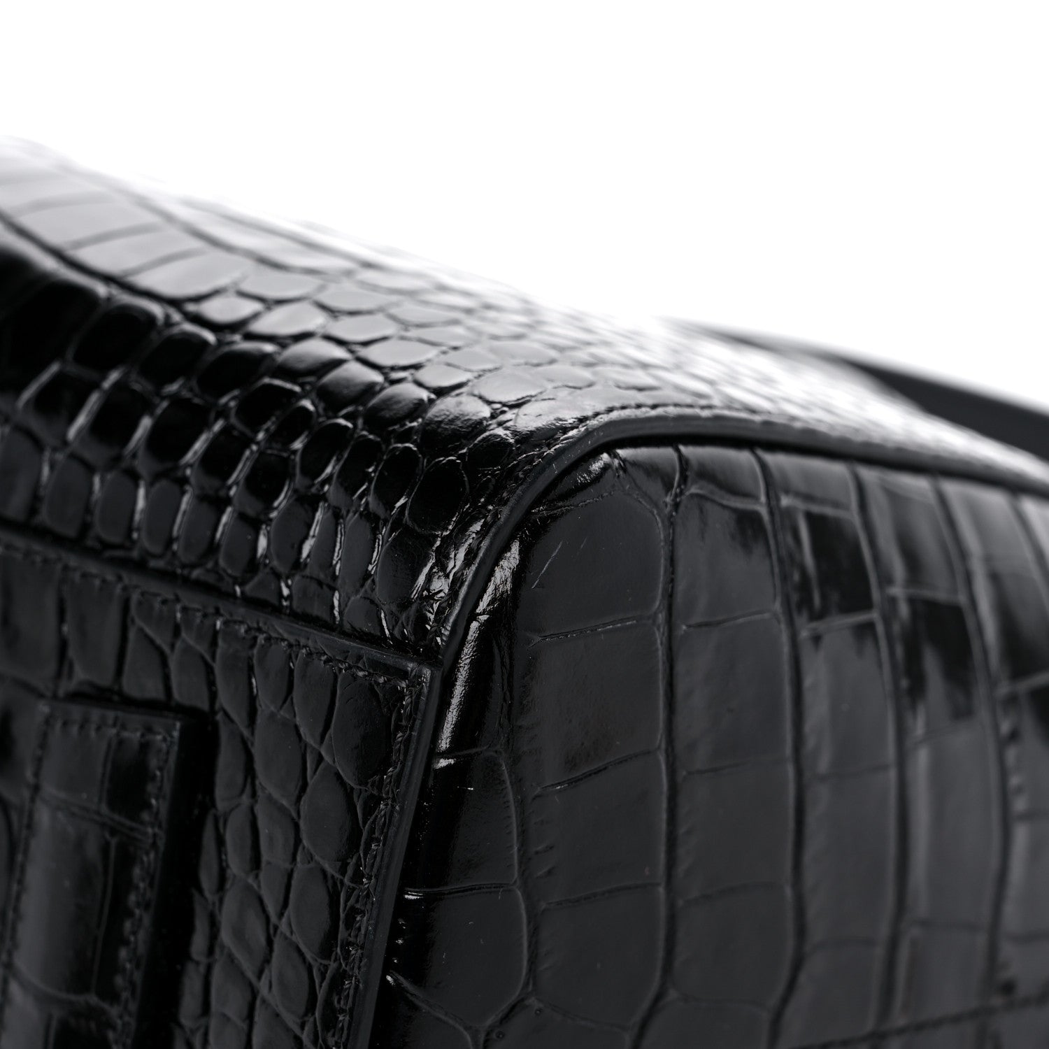 Givenchy Calfskin Crocodile Embossed Small Antigona Black 9 of 12
