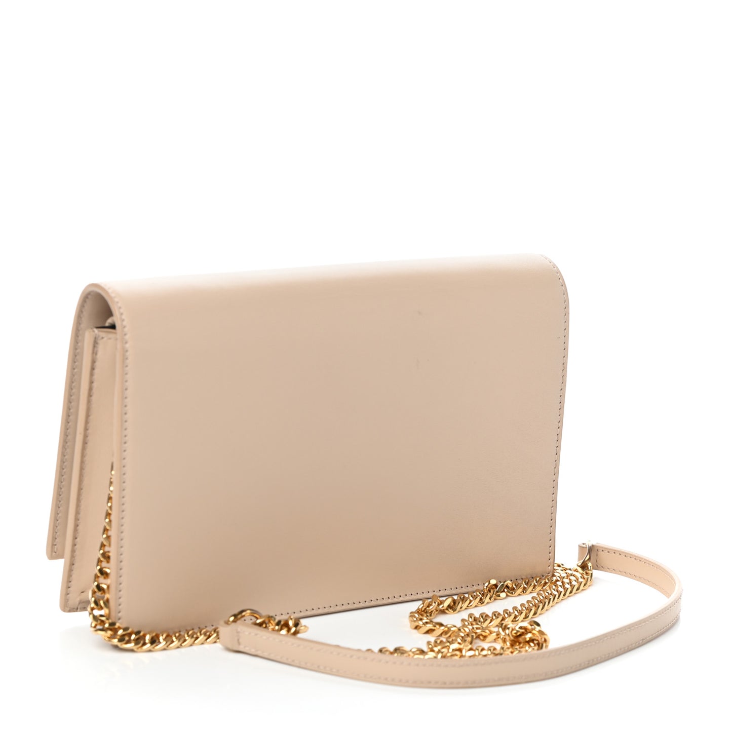 Smooth Calfskin Classic Monogram Kate Tassel Chain Wallet Nude Powder