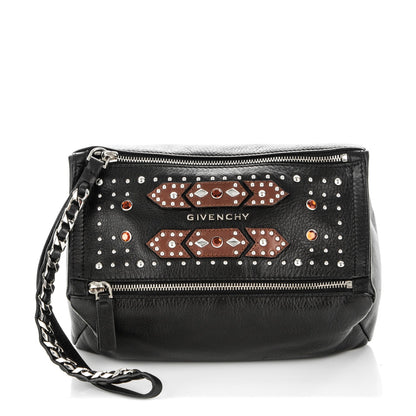 Givenchy Calfskin Embellished Pandora Wristlet Black 1 of 7