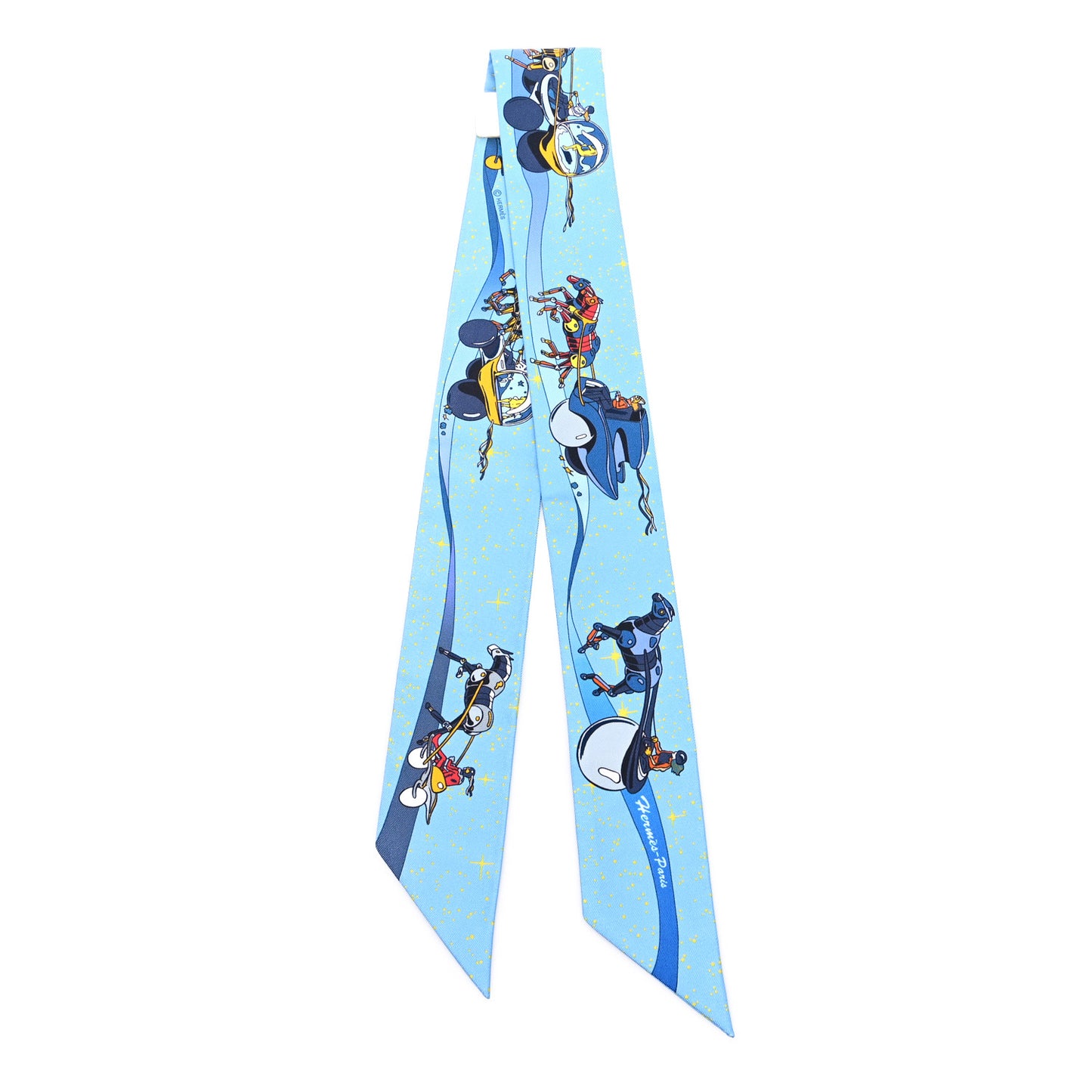 Silk Space Derby Twilly Bleu Jaune Rouge