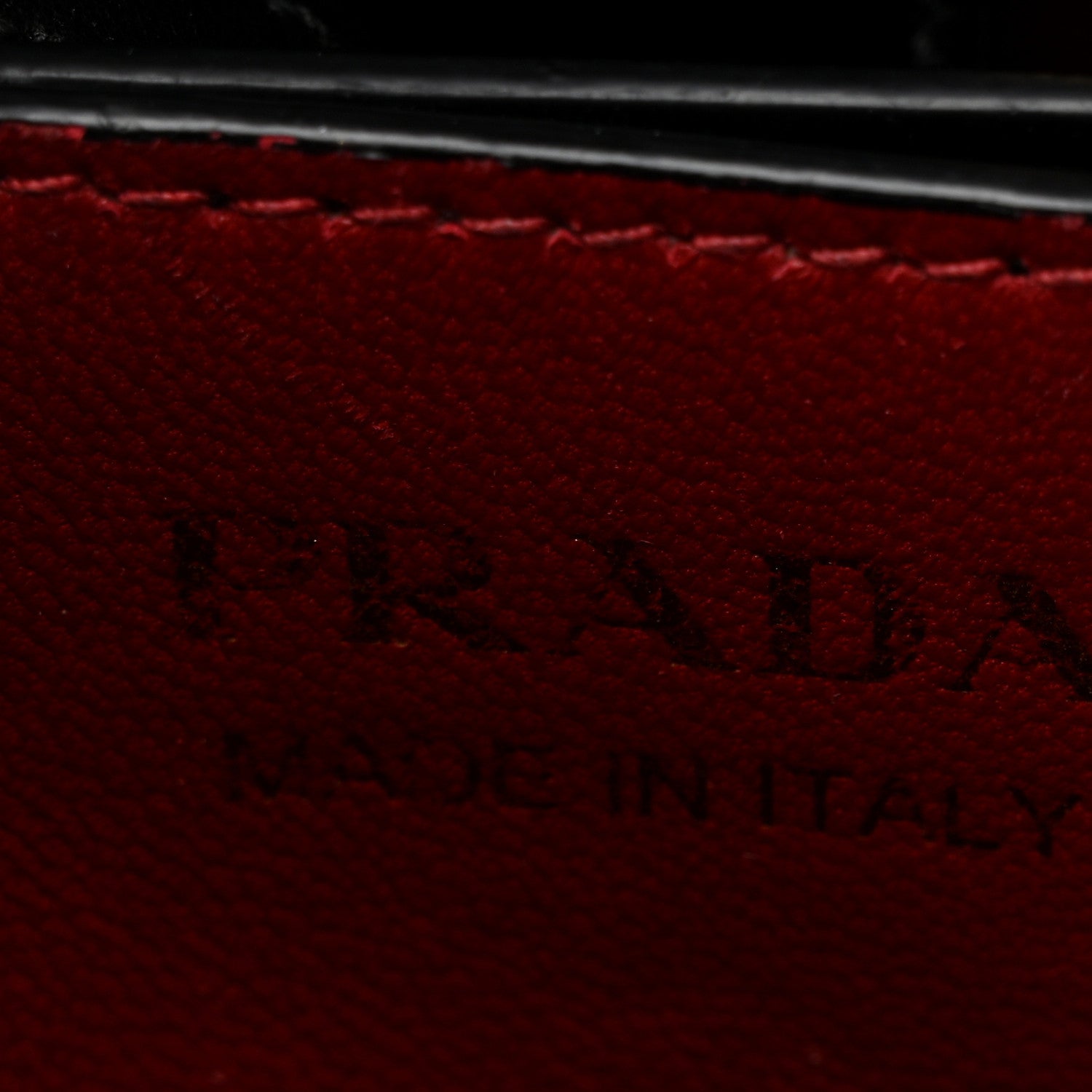 Prada Saffiano Cuir Small Panier Bucket Bag Black Fuoco 6 of 10
