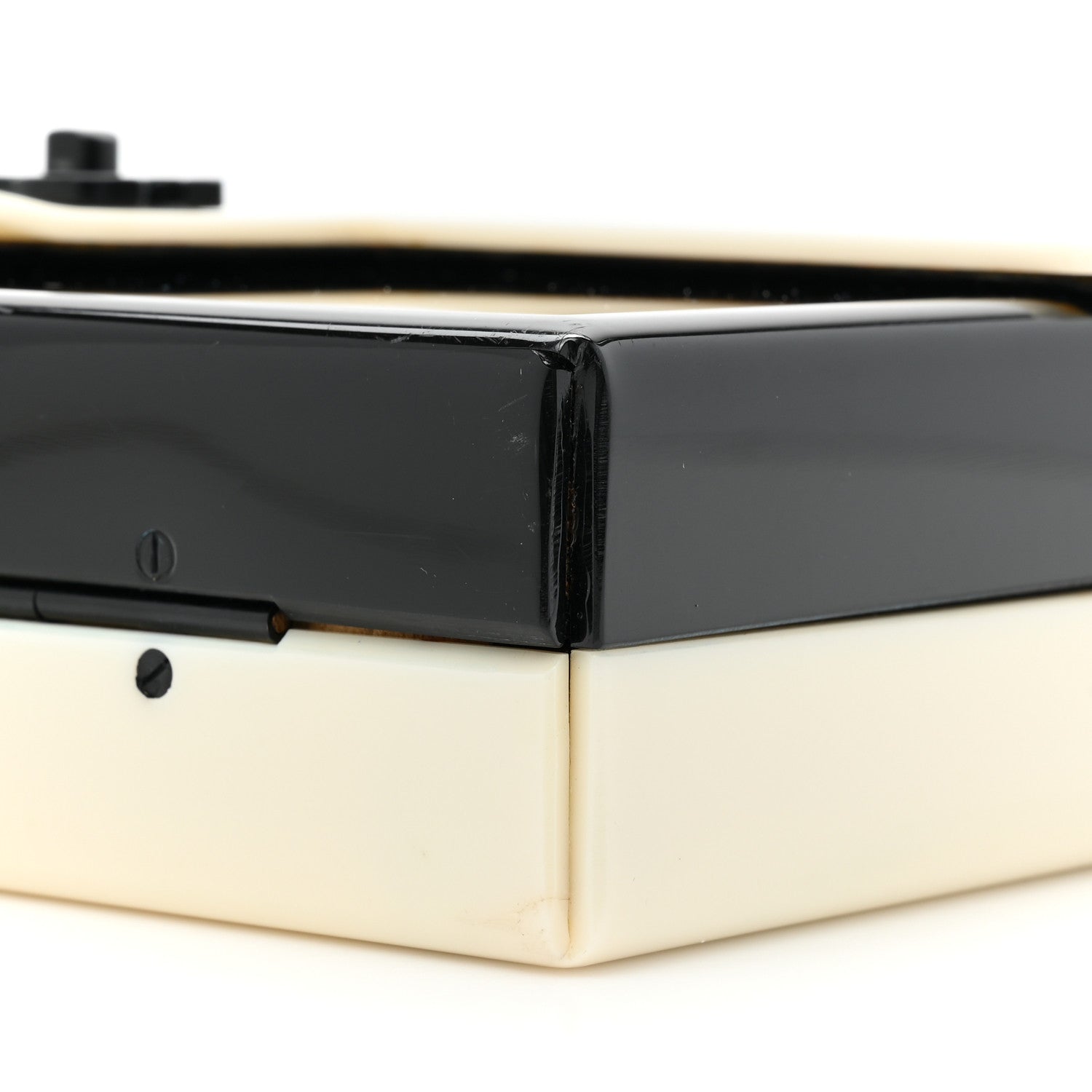 Chanel Acrylic Single Flap Black White 8 of 14