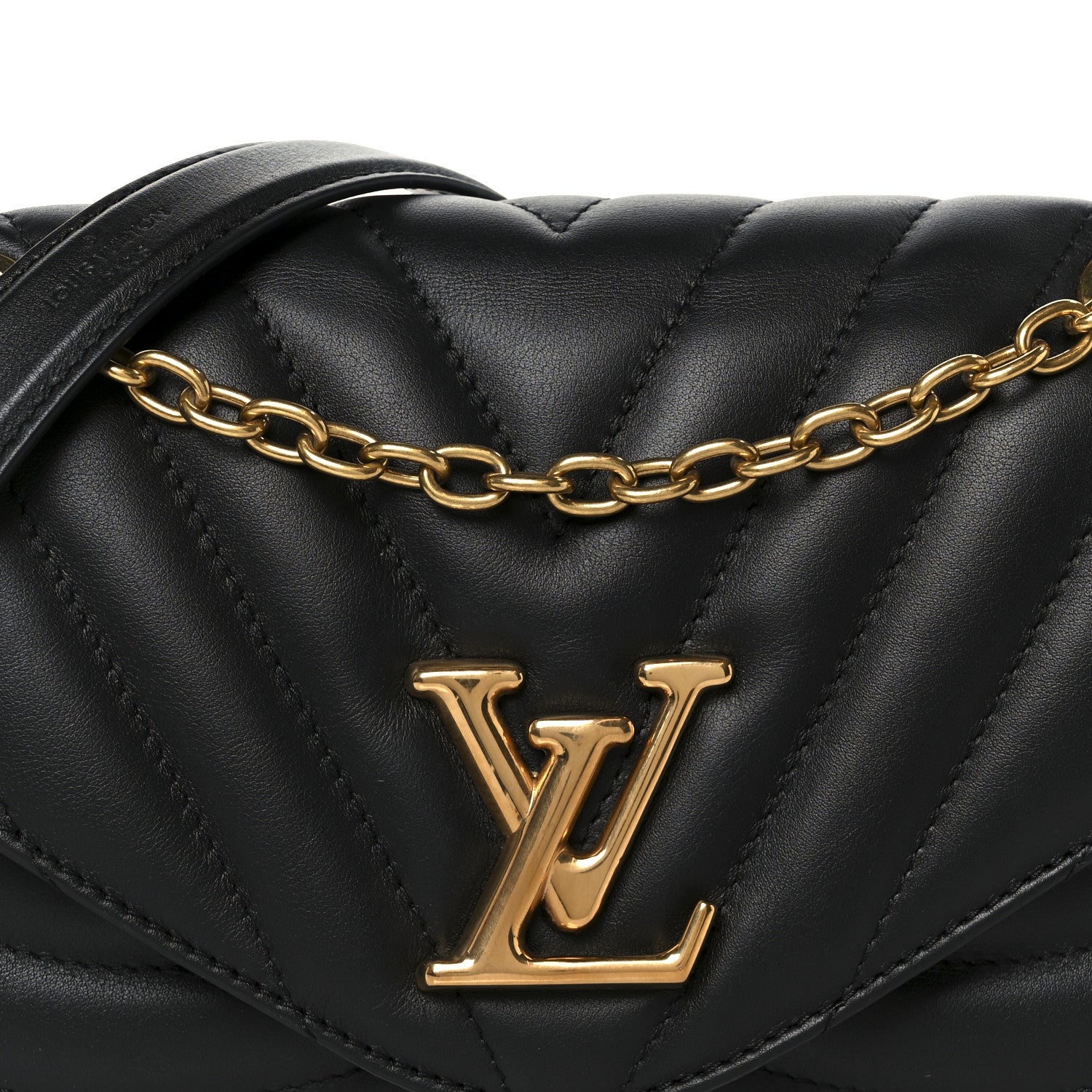Louis Vuitton Calfskin LV New Wave Chain Bag Black 8 of 11