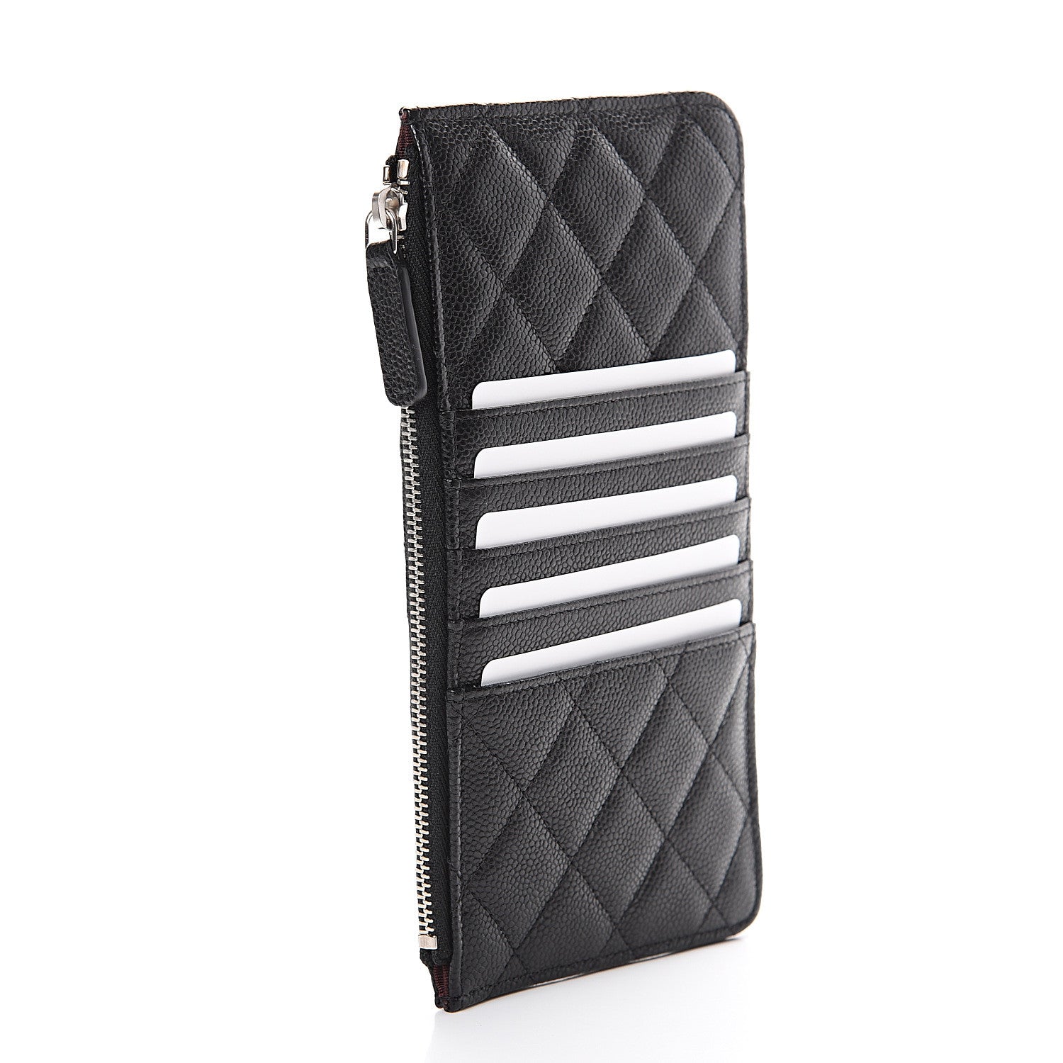 Chanel Caviar Quilted Classic Flat Wallet Pouch Black 2 of 7