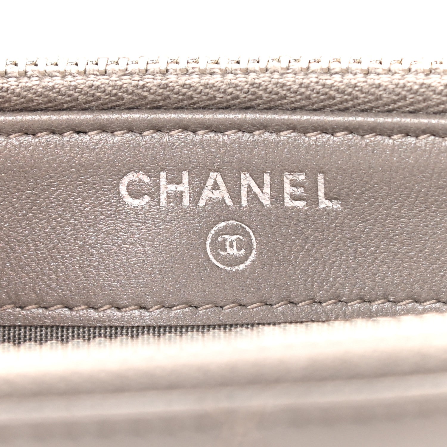 Chanel Calfskin Quilted Small Clutch With Chain Grey 8 of 13