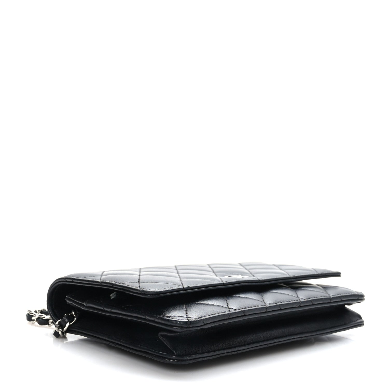 Chanel Lambskin Quilted Wallet On Chain WOC Black 4 of 10