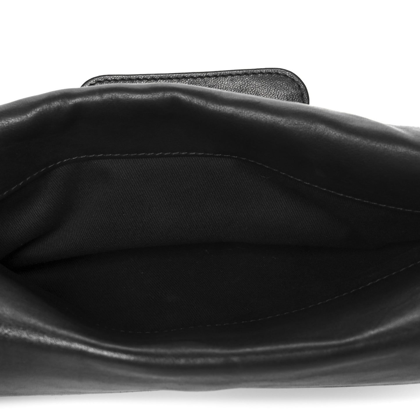 Washed Lambskin Jumbo Take Away Flap Black