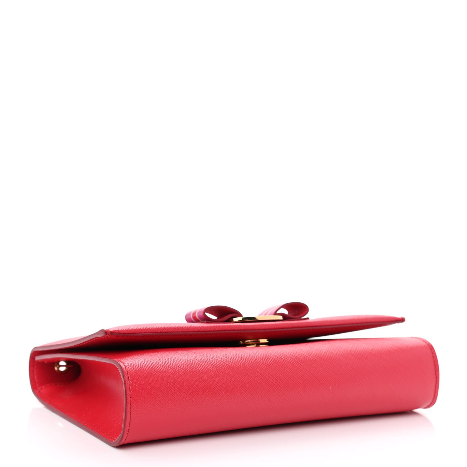 Salvatore Ferragamo Pebbled Calfskin Vara Bow Shoulder Bag Pamplona 3 of 10