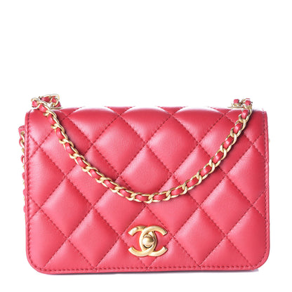 Chanel Lambskin Quilted CC Flap Red 1 of 10