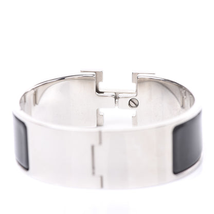 Hermes Enamel Wide Clic Clac H Bracelet PM Black 4 of 5