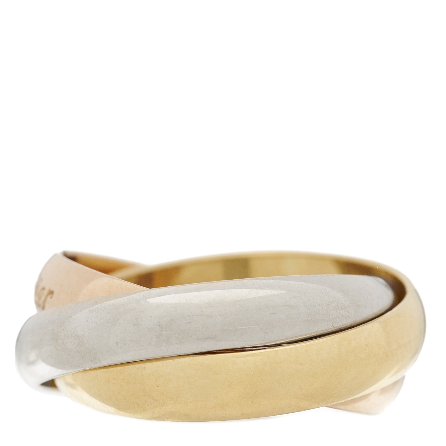 Cartier 18K Pink Yellow White Gold Classic Les Must De Cartier Trinity Ring 50 5.25 5 of 8