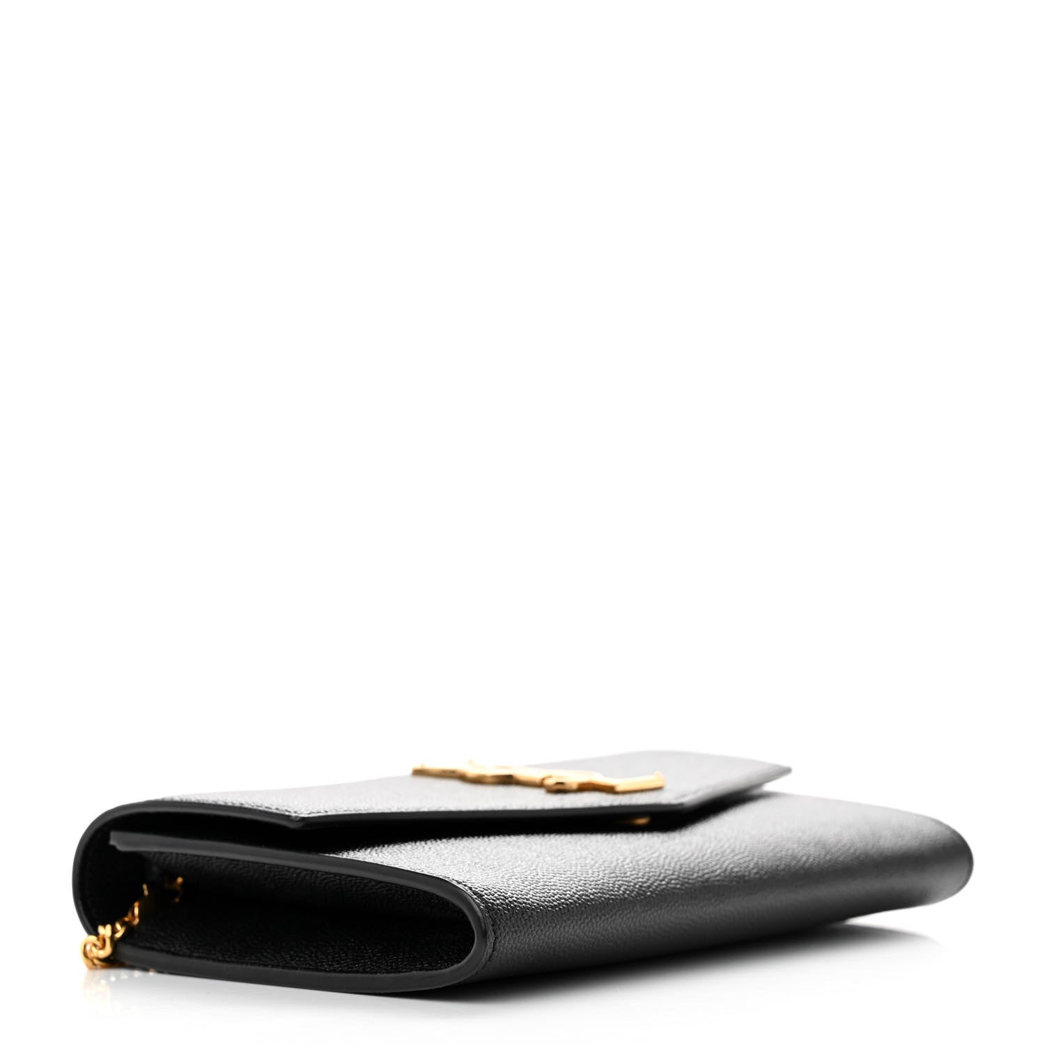Saint Laurent Grain De Poudre Uptown Chain Wallet Black 4 of 10
