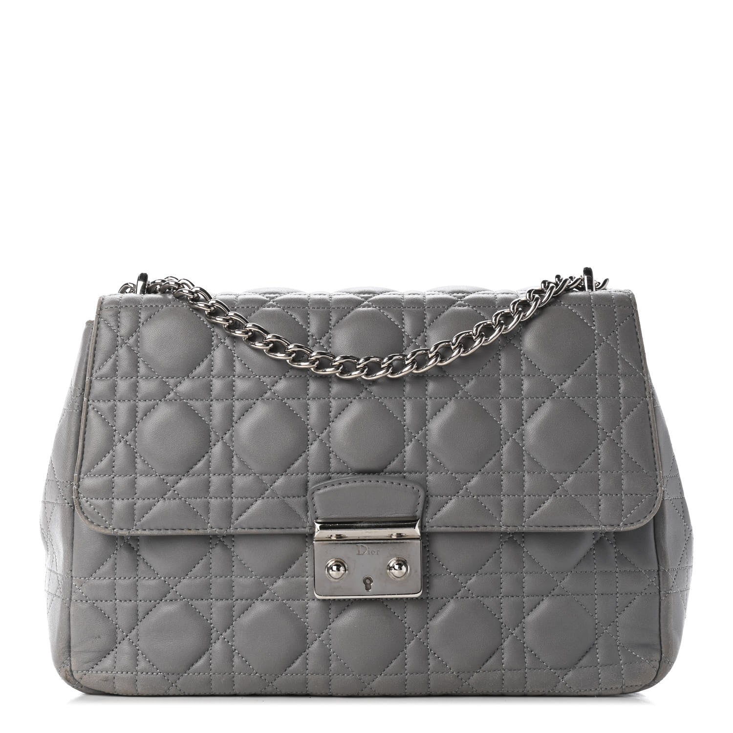 Christian Dior Lambskin Cannage Small Miss Dior Flap Grey 1 of 9