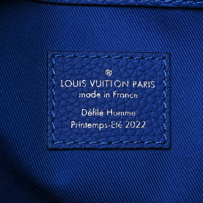 Louis Vuitton Taurillon Illusion Keepall Bandouliere 50 Bleu Vert 5 of 9