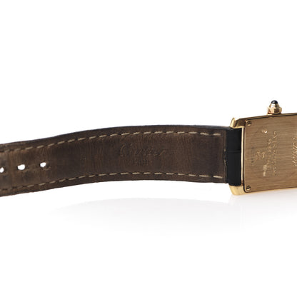 Cartier 18K Yellow Gold Alligator 20mm Tank Francaise Quartz Watch 7 of 11