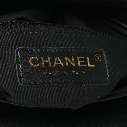 Chanel Lambskin Quilted Small Chain Top Handle Flap Black 6 of 11
