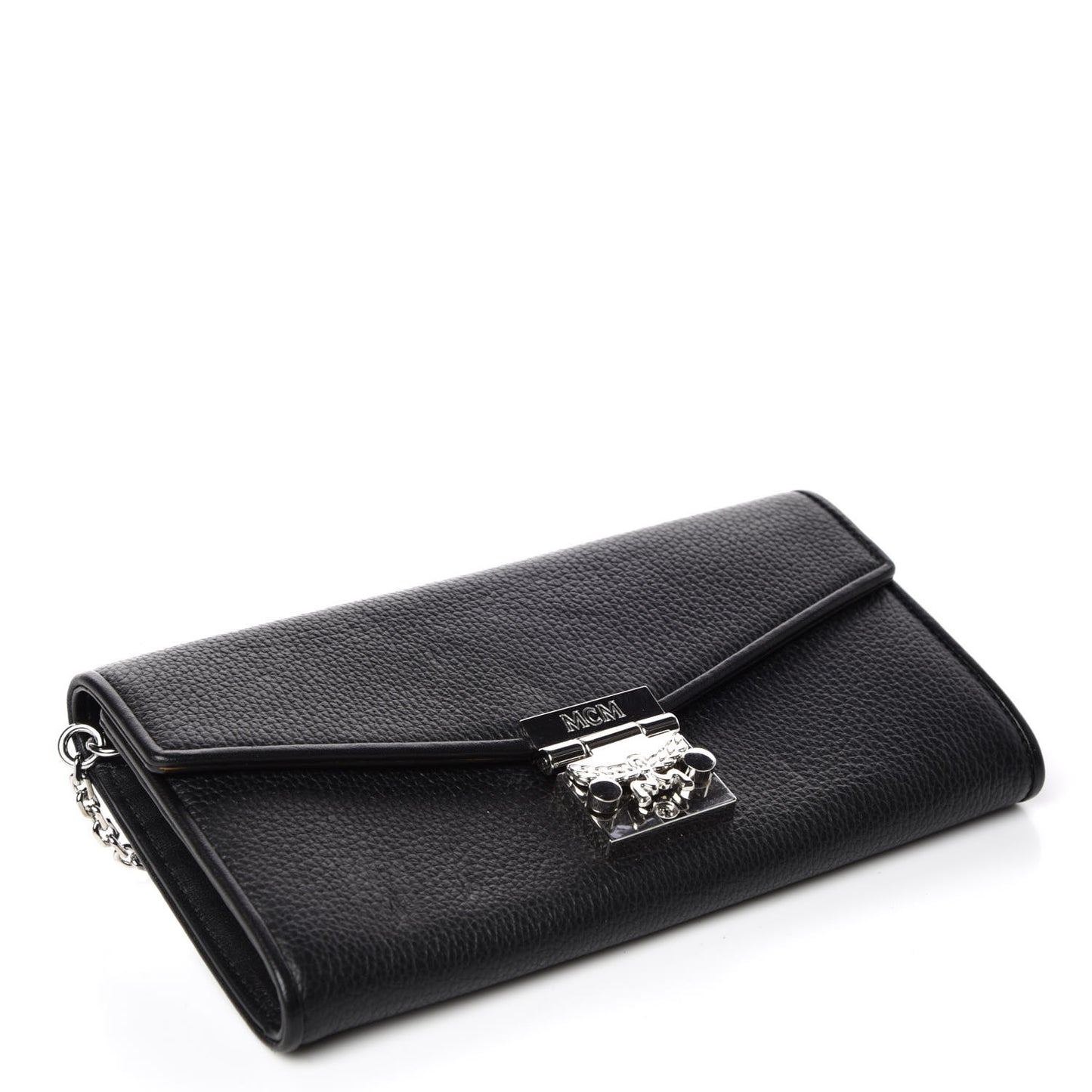 Calfskin Large Patricia Wallet On Chain Black