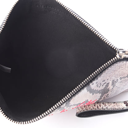 Stella McCartney Eco Python Soft Alter Nappa Perforated Logo Pouch Brown 4 of 5