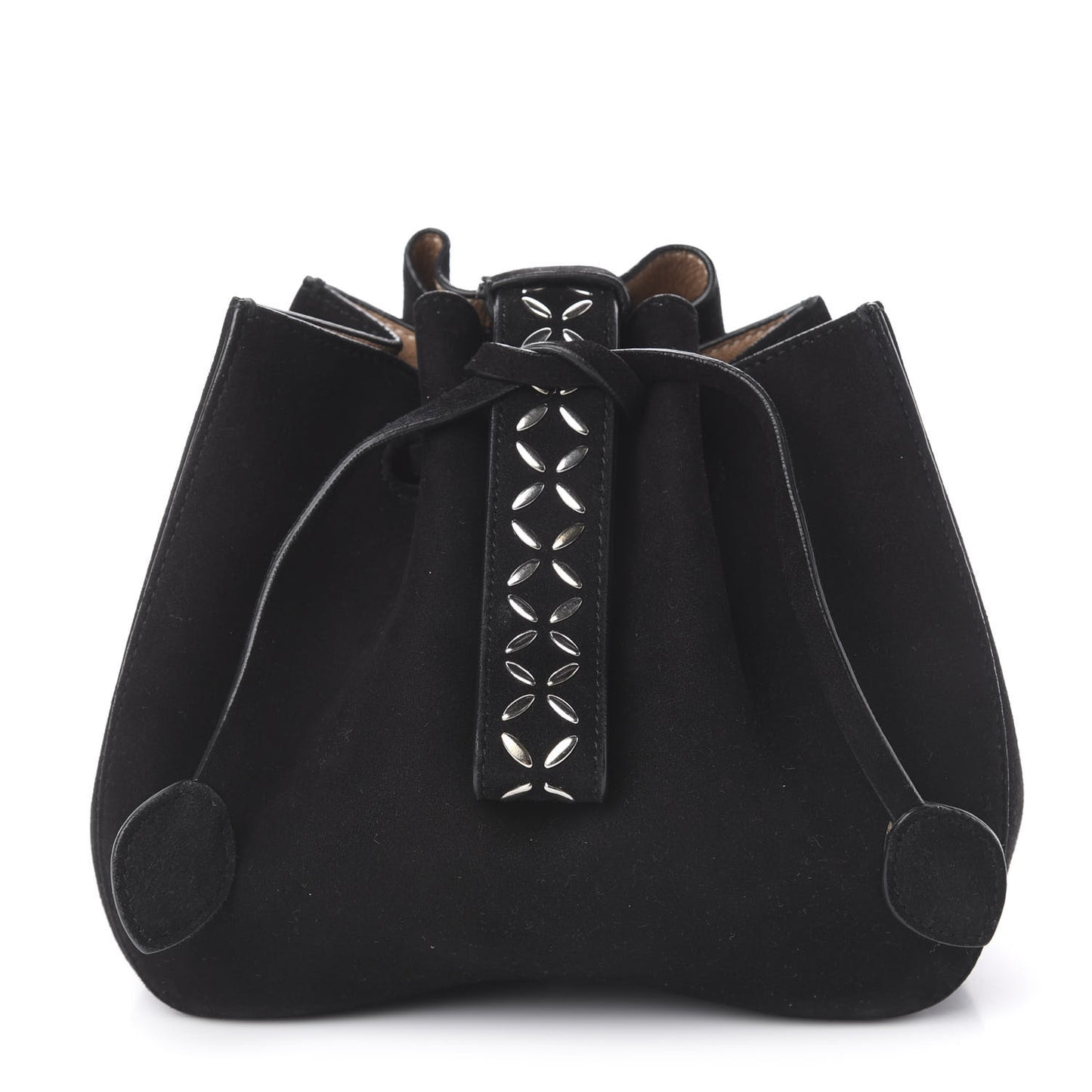Suede Petal Embellished Rose-Marie 19 Bag Black