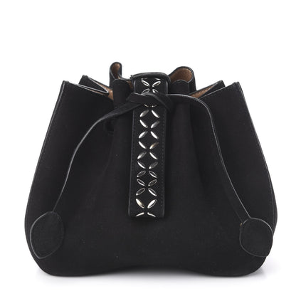 Alaia Suede Petal Embellished Rose-Marie 19 Bag Black 1 of 16