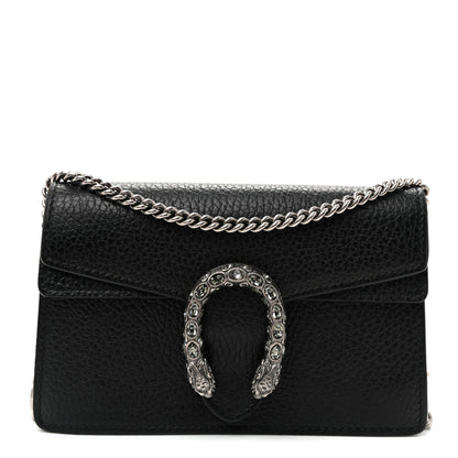 Gucci Calfskin Super Mini Dionysus Shoulder Bag Black 1 of 9