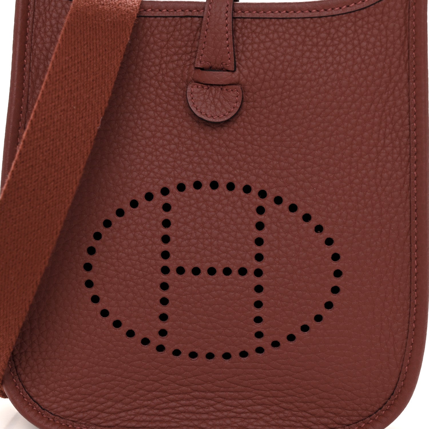 Hermes Taurillon Clemence Amazone Evelyne TPM Rouge H 8 of 11