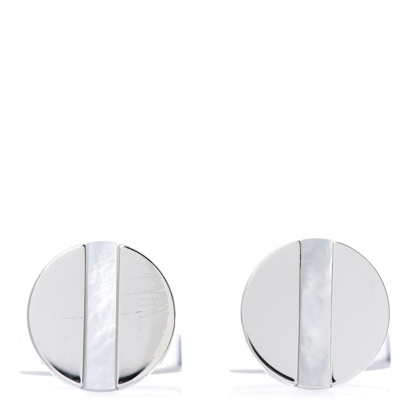 Sterling Silver Mother of Pearl LOVE Cufflinks