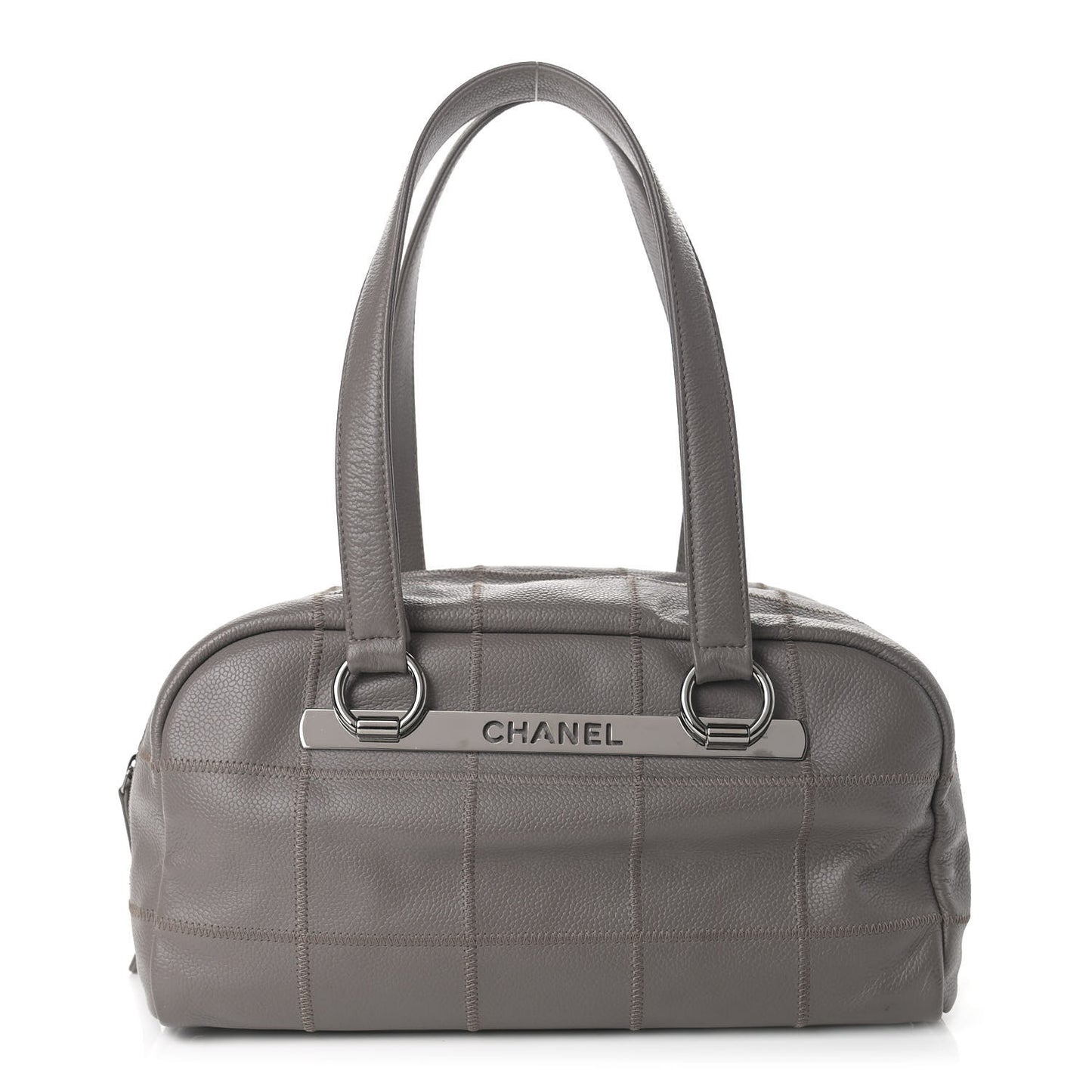 Caviar Square Stitched Bowler Grey