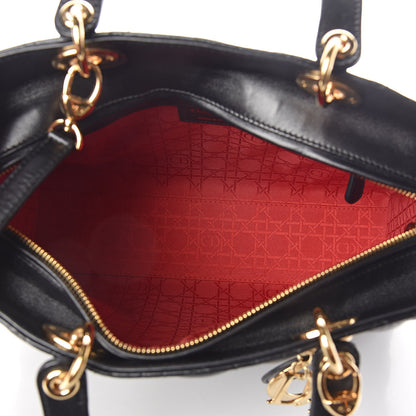 Christian Dior Lambskin Cannage Large Lady Dior Black 5 of 8