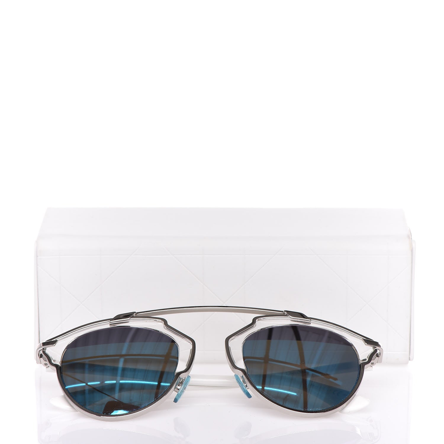 Christian Dior Mirrored So Real Sunglasses Crystal Silver White 9 of 9