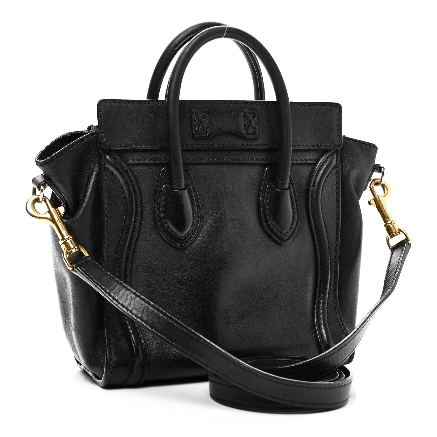 Celine Smooth Calfskin Nano Luggage Black 3 of 12