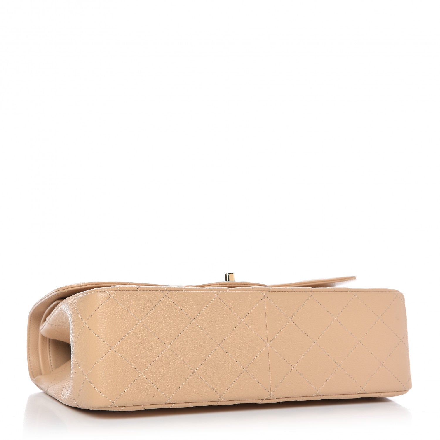 Chanel Caviar Quilted Jumbo Double Flap Light Beige 4 of 10