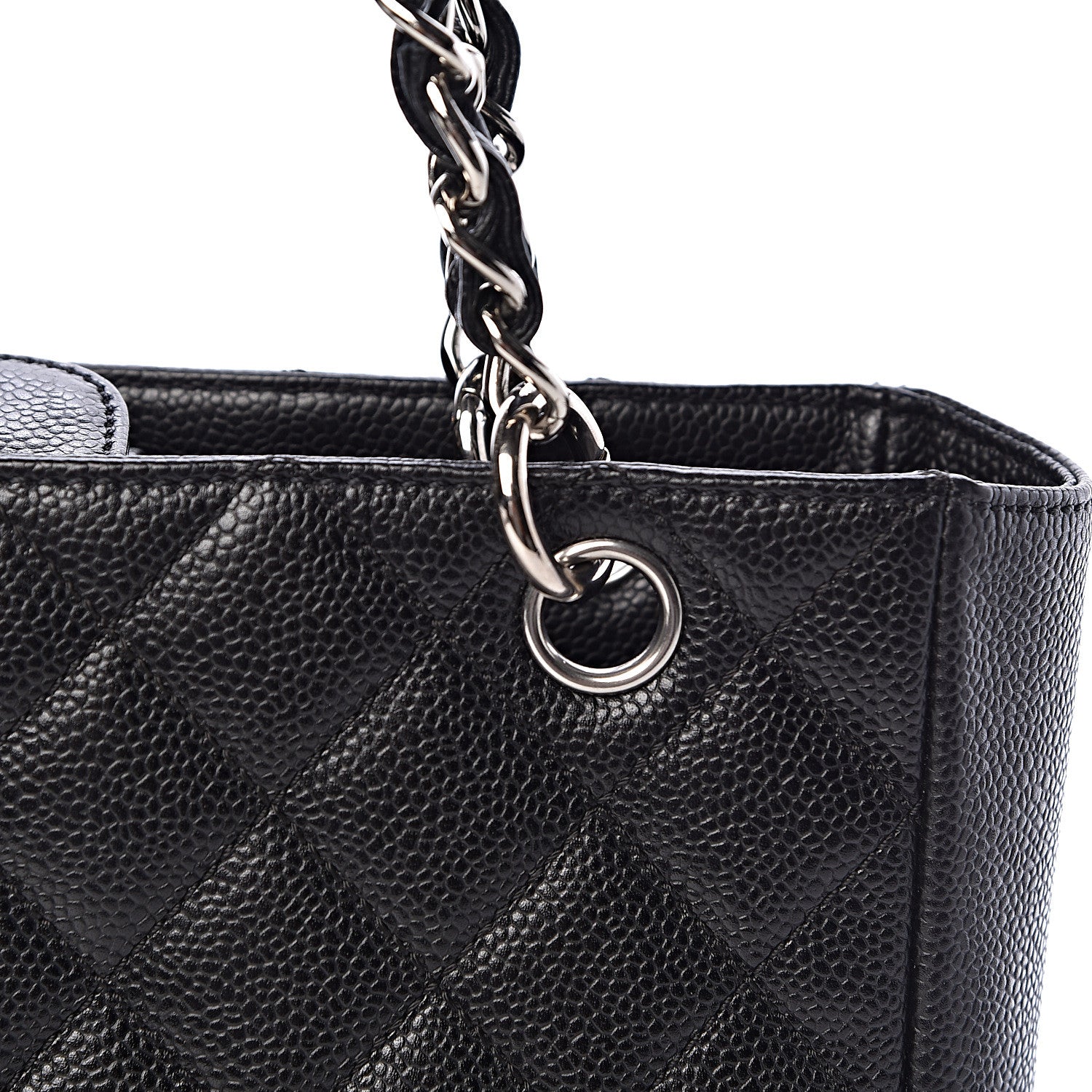 Chanel Caviar Quilted Petit Shopping Tote PST Black 9 of 10