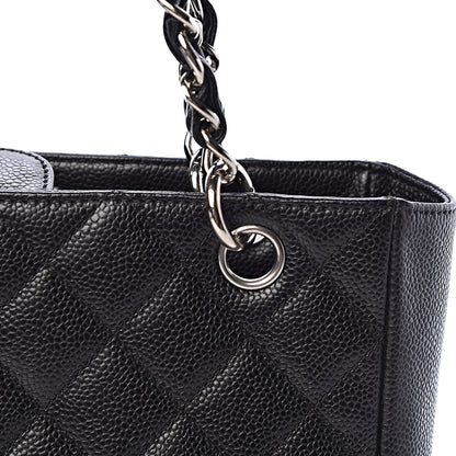 Chanel Caviar Quilted Petit Shopping Tote PST Black 9 of 10