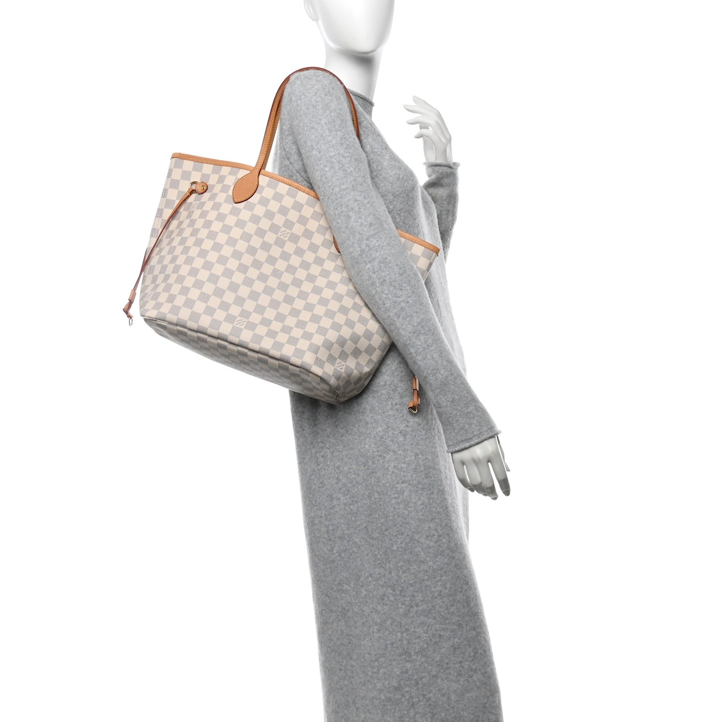 Damier Azur Neo Neverfull MM Rose Ballerine