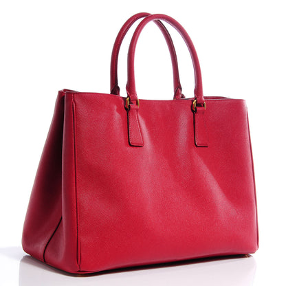 Prada Saffiano Lux Large Tote Fuoco 3 of 9