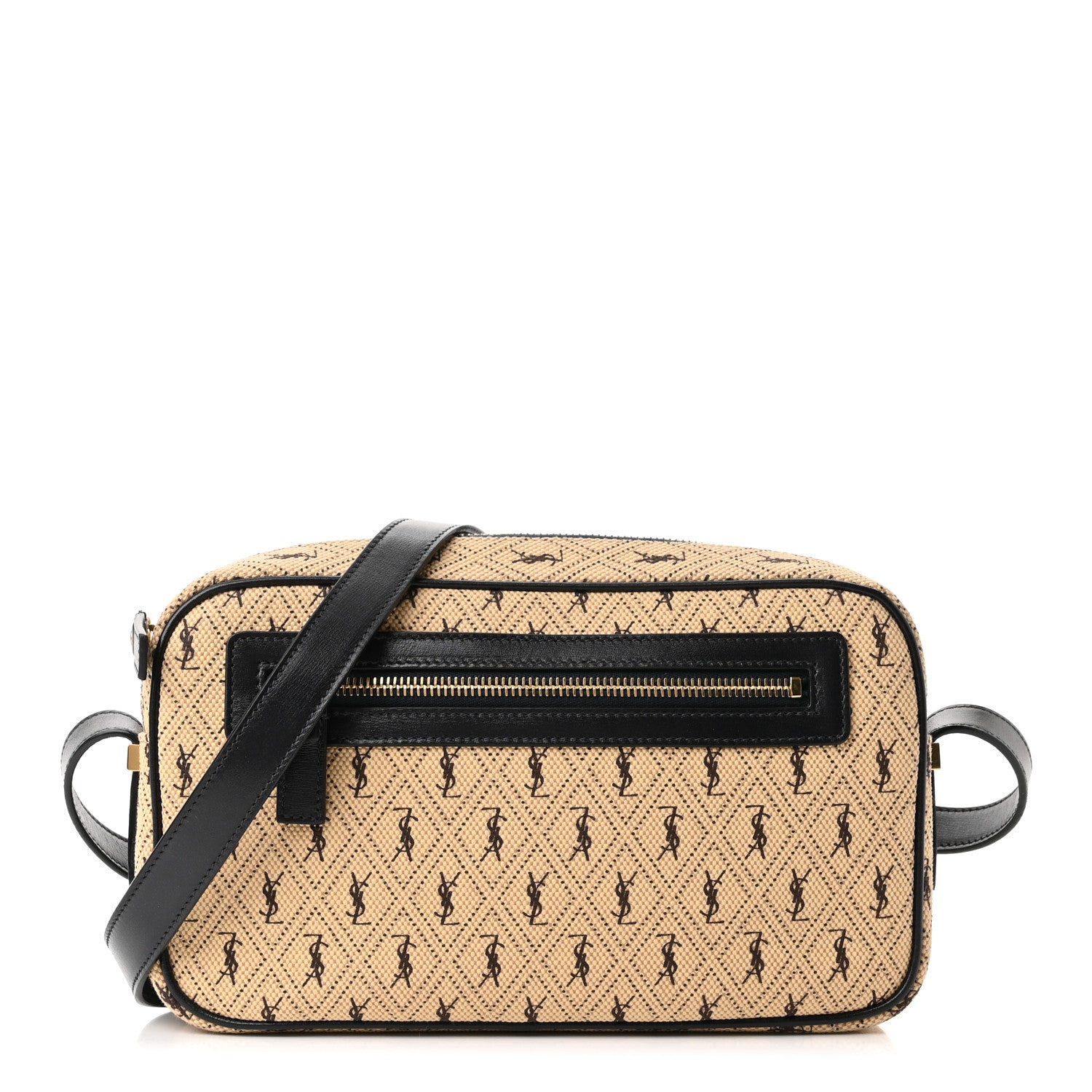 Saint Laurent Canvas Monogram All Over Camera Bag Beige 1 of 9
