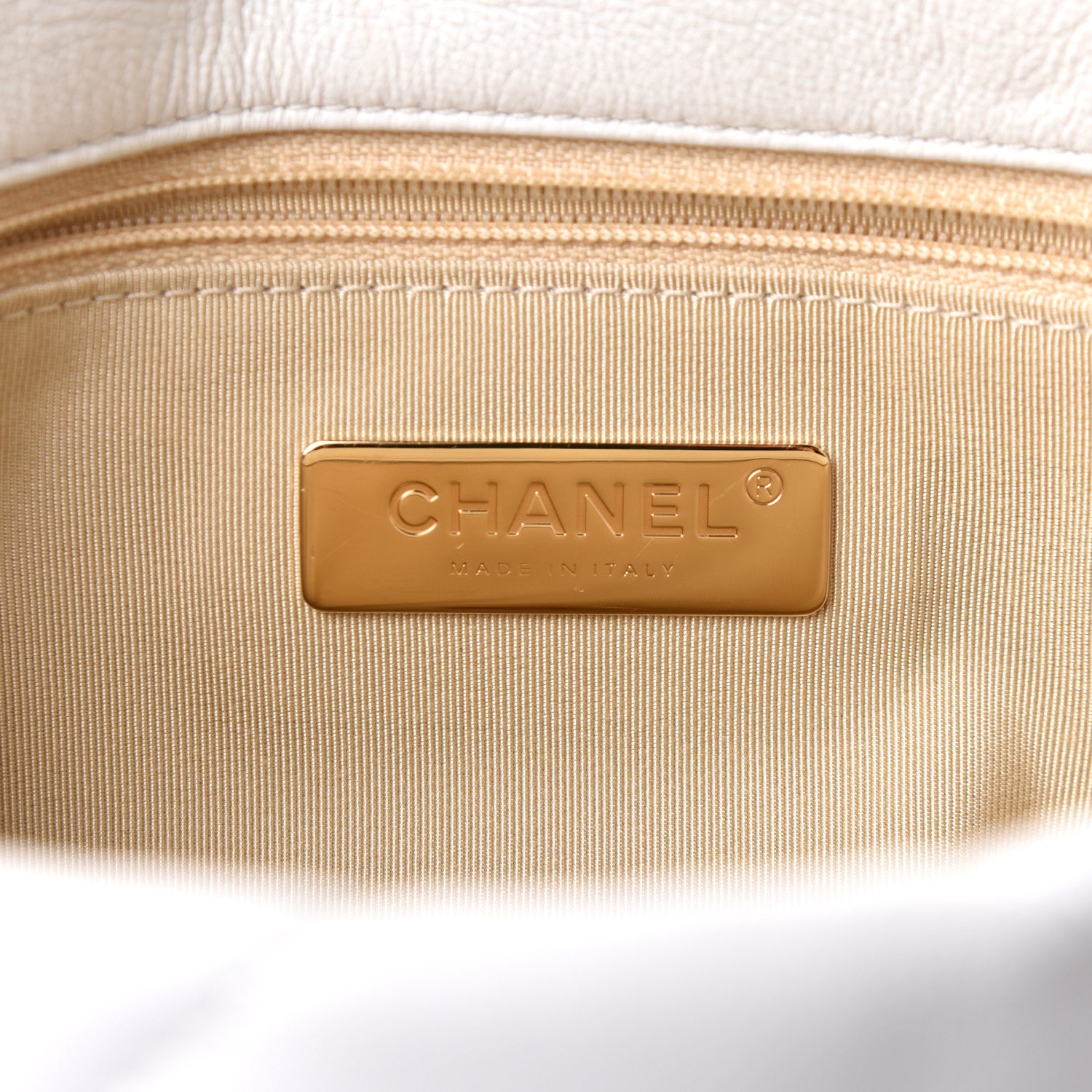 Chanel Lambskin Quilted Medium Chanel 19 Flap White 6 of 10
