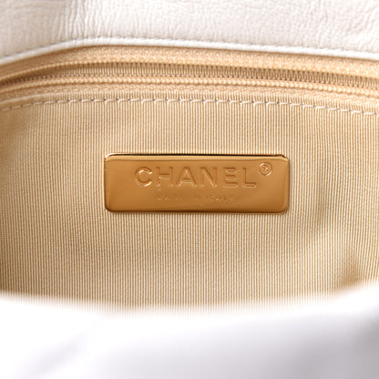 Chanel Lambskin Quilted Medium Chanel 19 Flap White 6 of 10