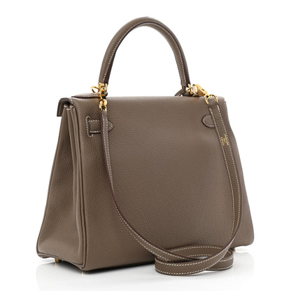 Hermes Togo Kelly Retourne 28 Etoupe 3 of 12