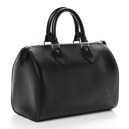 Louis Vuitton Epi Speedy 25 Black 3 of 9