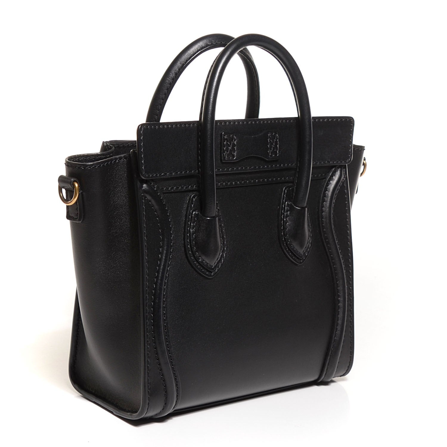 Celine Smooth Calfskin Nano Luggage Black 3 of 9