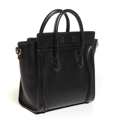 Celine Smooth Calfskin Nano Luggage Black 3 of 9