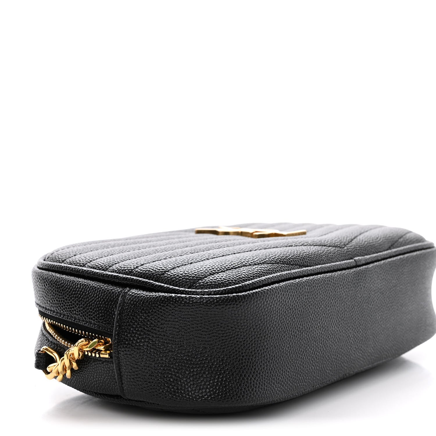 Saint Laurent Grain De Poudre Matelasse Monogram Mini Lou Camera Bag Black 9 of 10