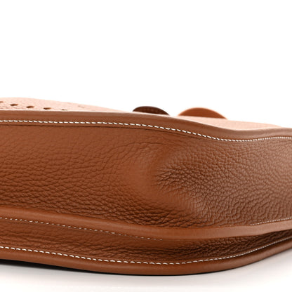 Hermes Taurillon Clemence Evelyne III PM Gold 10 of 11