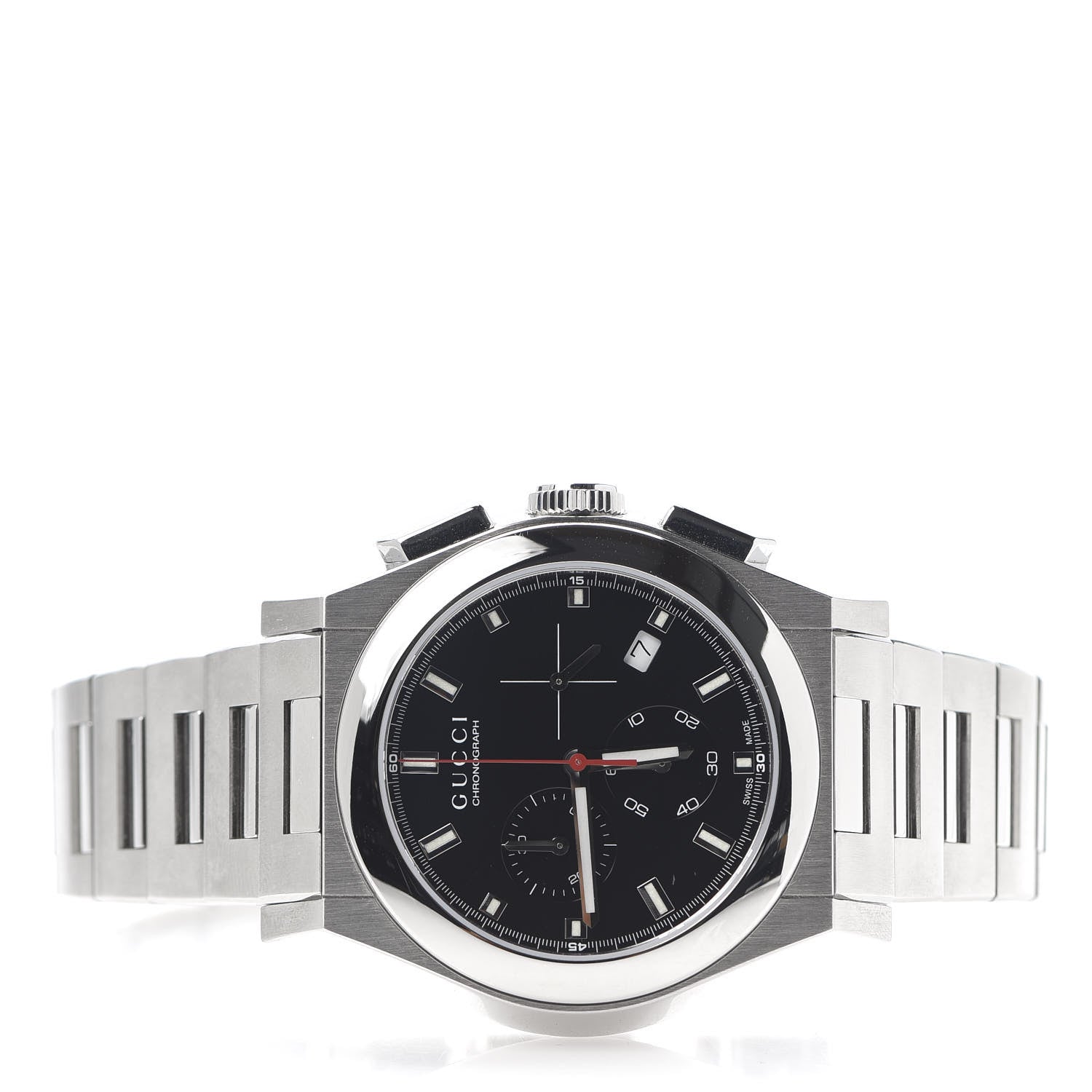 Gucci Stainless Steel 40mm Pantheon Chronograph Quartz Watch Black 3 of 7