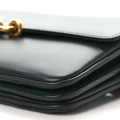 Saint Laurent Smooth Calfskin Le Maillon Satchel Vert Fonce 8 of 8